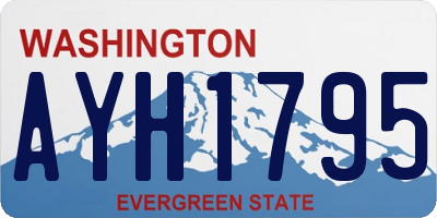 WA license plate AYH1795