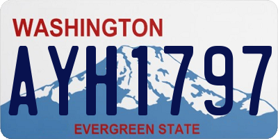 WA license plate AYH1797
