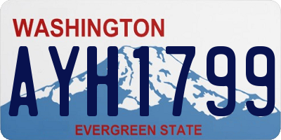 WA license plate AYH1799