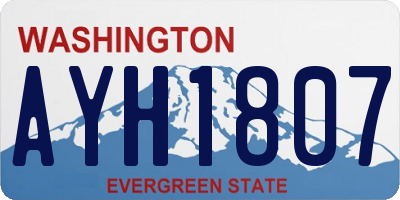 WA license plate AYH1807
