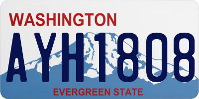 WA license plate AYH1808
