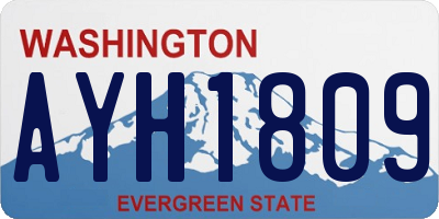 WA license plate AYH1809
