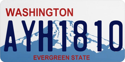 WA license plate AYH1810
