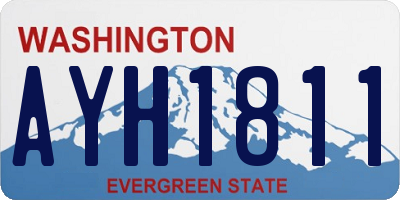 WA license plate AYH1811