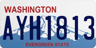 WA license plate AYH1813