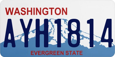WA license plate AYH1814