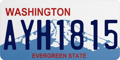 WA license plate AYH1815