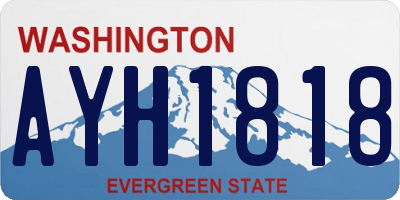 WA license plate AYH1818