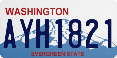 WA license plate AYH1821