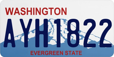 WA license plate AYH1822