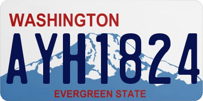 WA license plate AYH1824