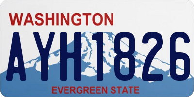 WA license plate AYH1826