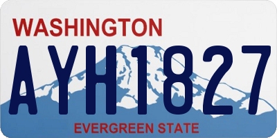 WA license plate AYH1827