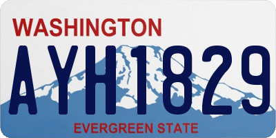WA license plate AYH1829