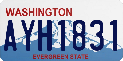 WA license plate AYH1831