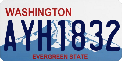 WA license plate AYH1832