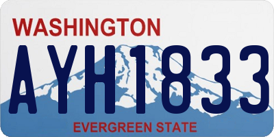 WA license plate AYH1833
