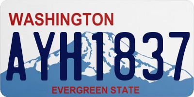WA license plate AYH1837