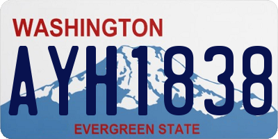 WA license plate AYH1838