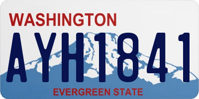 WA license plate AYH1841