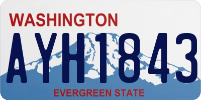 WA license plate AYH1843