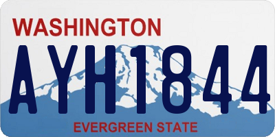 WA license plate AYH1844