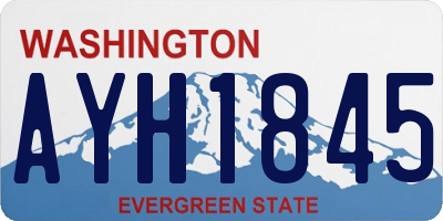 WA license plate AYH1845