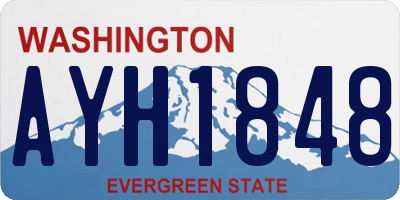 WA license plate AYH1848