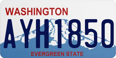 WA license plate AYH1850
