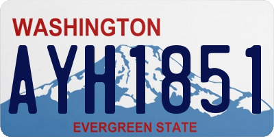 WA license plate AYH1851