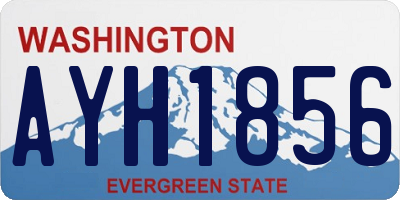 WA license plate AYH1856