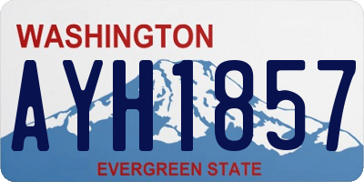 WA license plate AYH1857