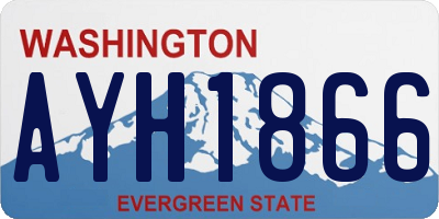 WA license plate AYH1866