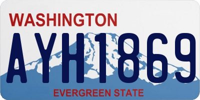 WA license plate AYH1869