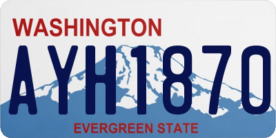 WA license plate AYH1870
