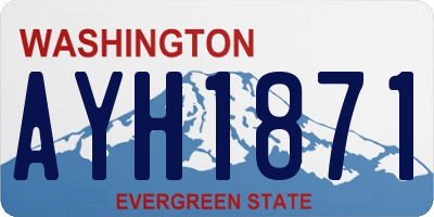 WA license plate AYH1871