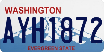WA license plate AYH1872