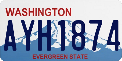 WA license plate AYH1874