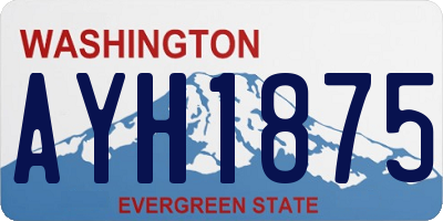 WA license plate AYH1875