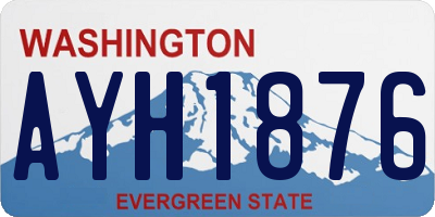 WA license plate AYH1876