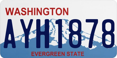 WA license plate AYH1878