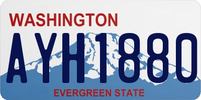 WA license plate AYH1880