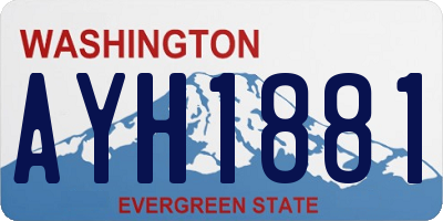 WA license plate AYH1881