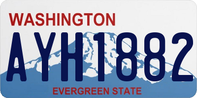 WA license plate AYH1882