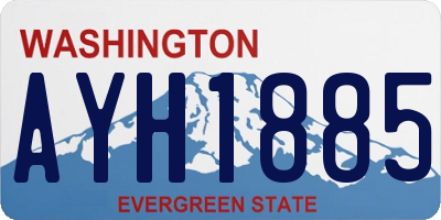 WA license plate AYH1885