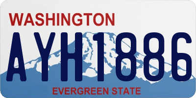 WA license plate AYH1886