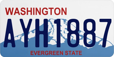 WA license plate AYH1887