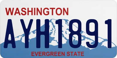 WA license plate AYH1891