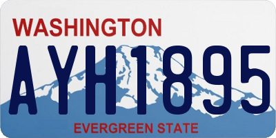 WA license plate AYH1895