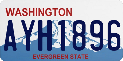 WA license plate AYH1896